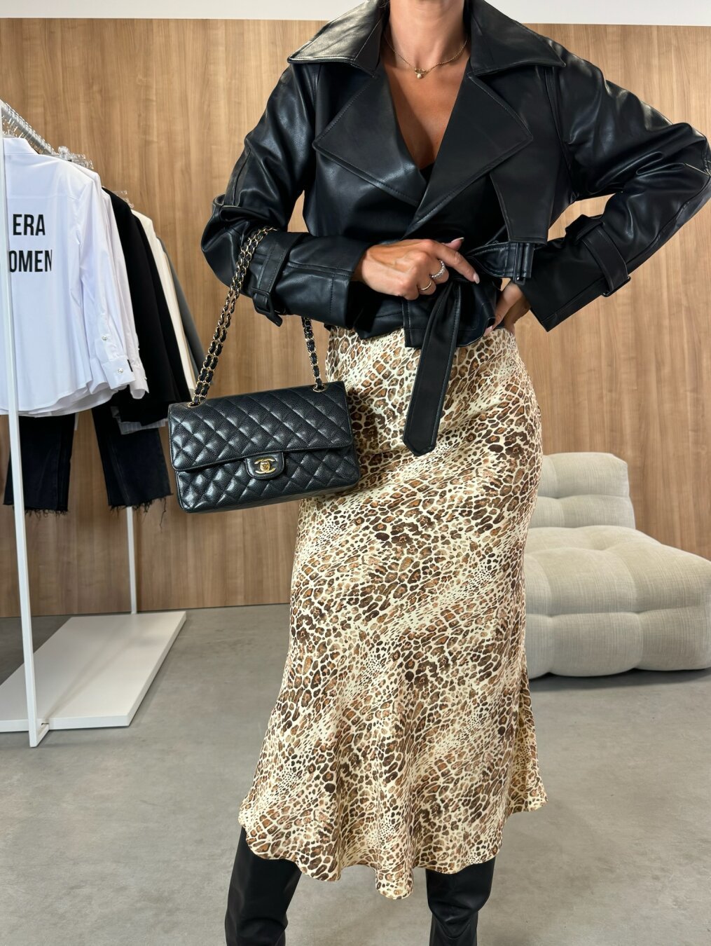 High Waist Slimming Women's Printed Wear Skirt